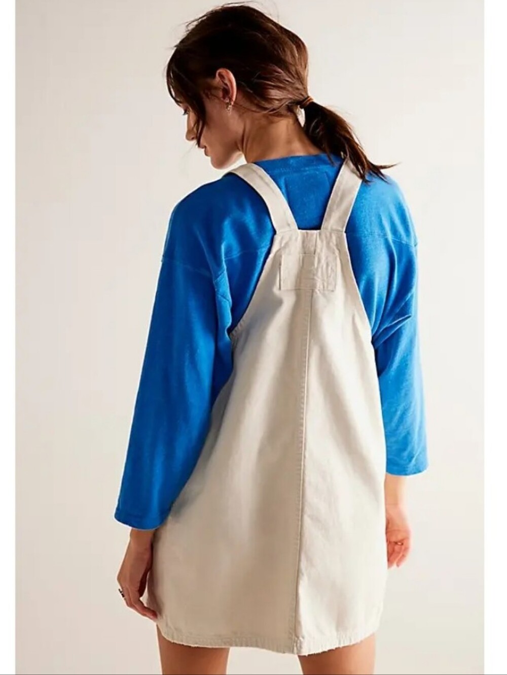 Free People We The Free Overall Smock Mini Dress Tan Size XL - Picture 3 of 11